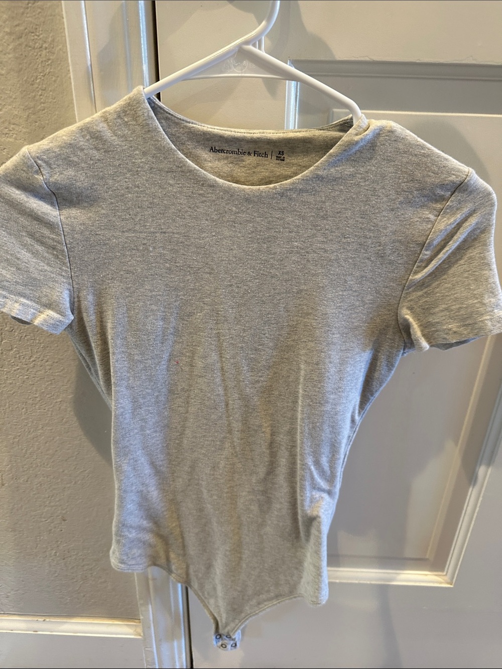 Abercrombie & Fitch grey Short-Sleeve Bodysuit